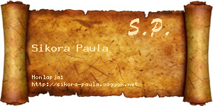 Sikora Paula névjegykártya